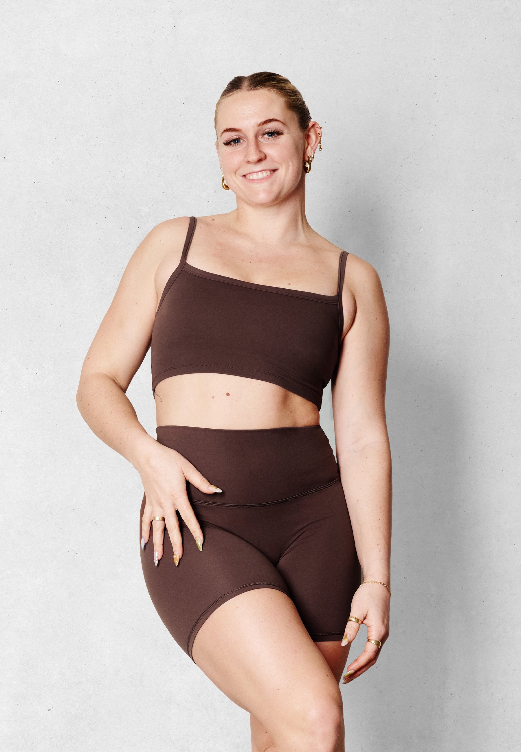 V2 Cropped Tank - Chocolate Brown