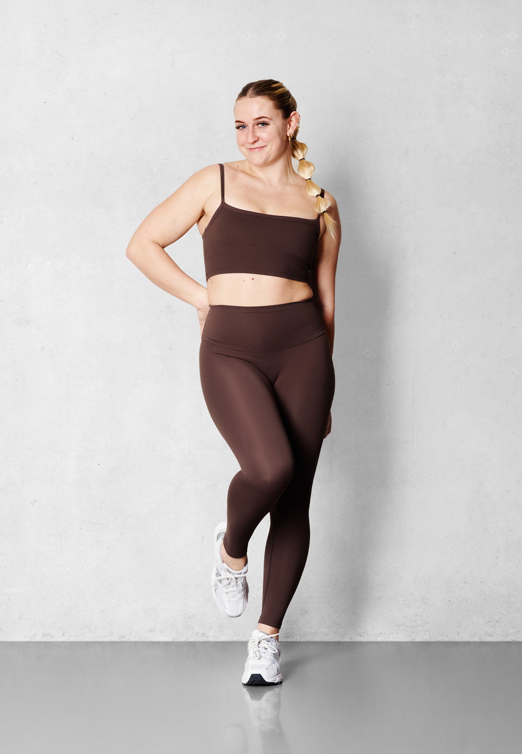 V2 Cropped Tank - Chocolate Brown