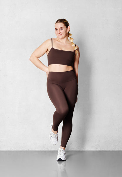 V2 Cropped Tank - Chocolate Brown