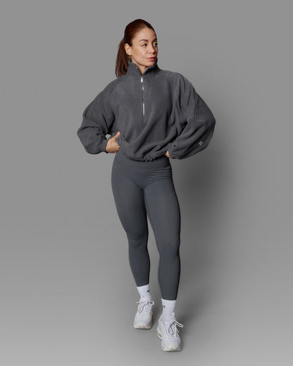 Half Zip Fleece Pullover - Deep Grey