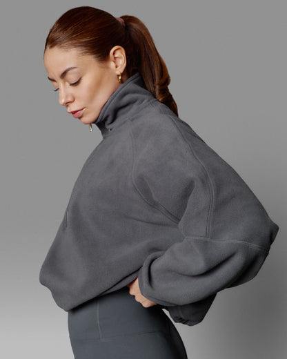 Half Zip Fleece Pullover - Deep Grey
