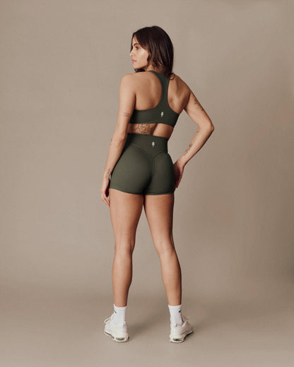 SculptFlex Shorts - Extra V-Shape Mid Length - Mountain Green
