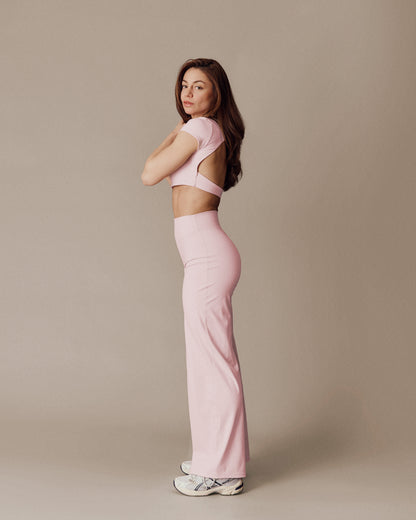 Open Back Short Sleeve SculptFlex - Soft Rose