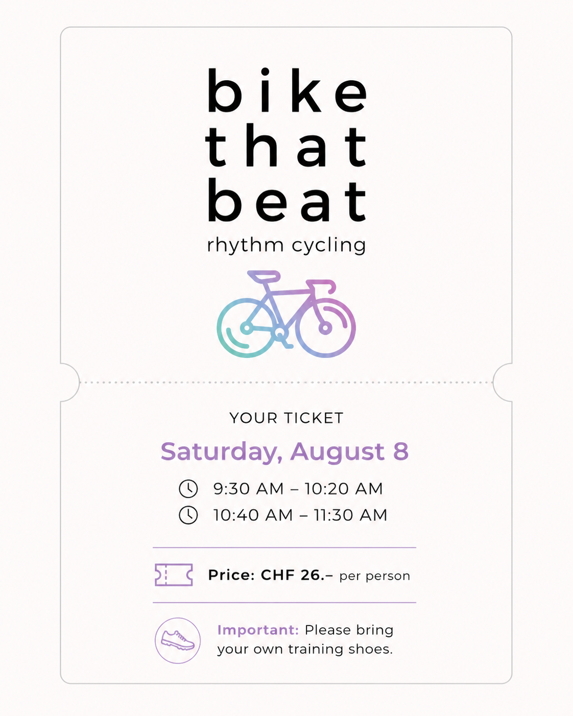 BIKE THAT BEAT TICKET - SDS® WAREHOUSE SALE