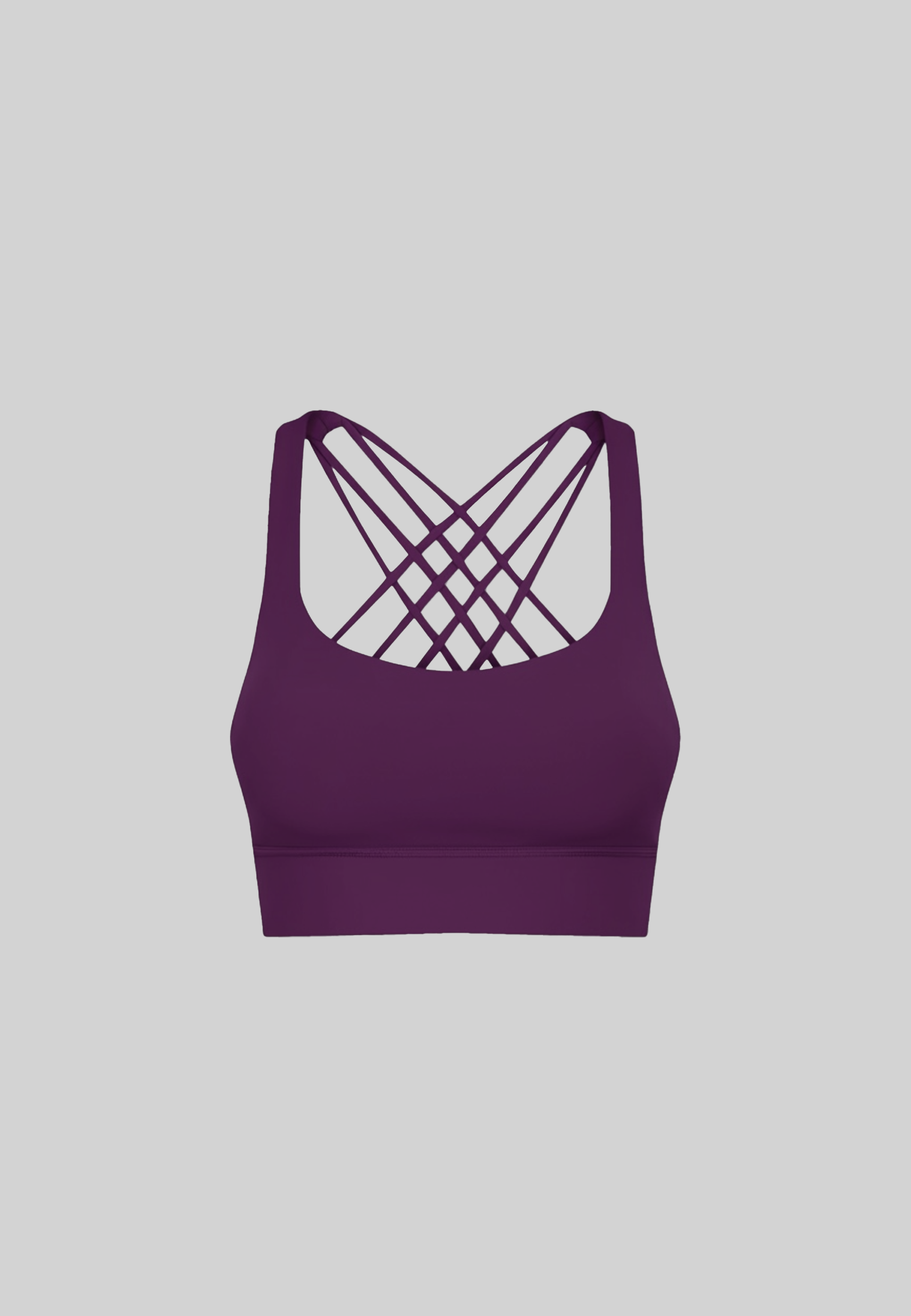 Criss Cross Bra - Strong Support -  Rich Purple