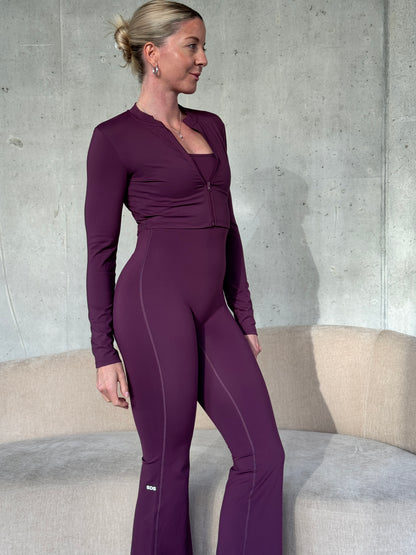 Flare Jumpsuit - Deep Berry