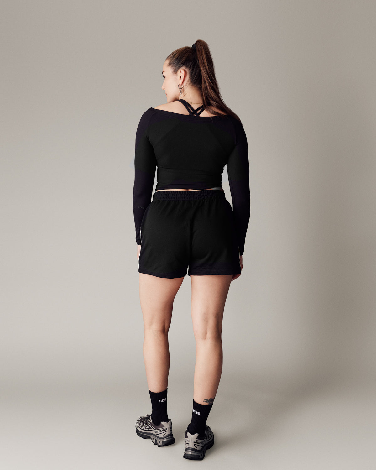 Wide Neck - Long Sleeve Black