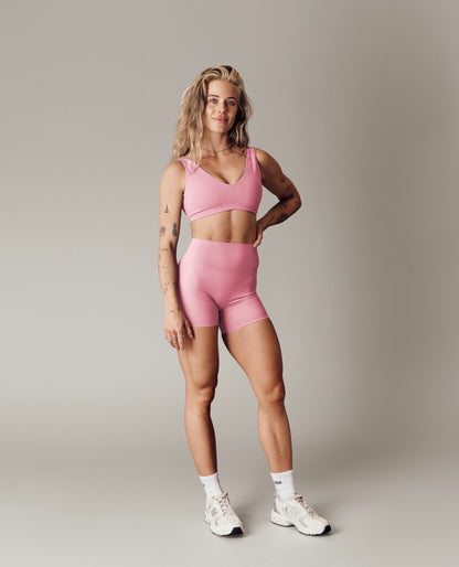SculptFlex Shorts - Extra V-Shape Mid Length - Pink
