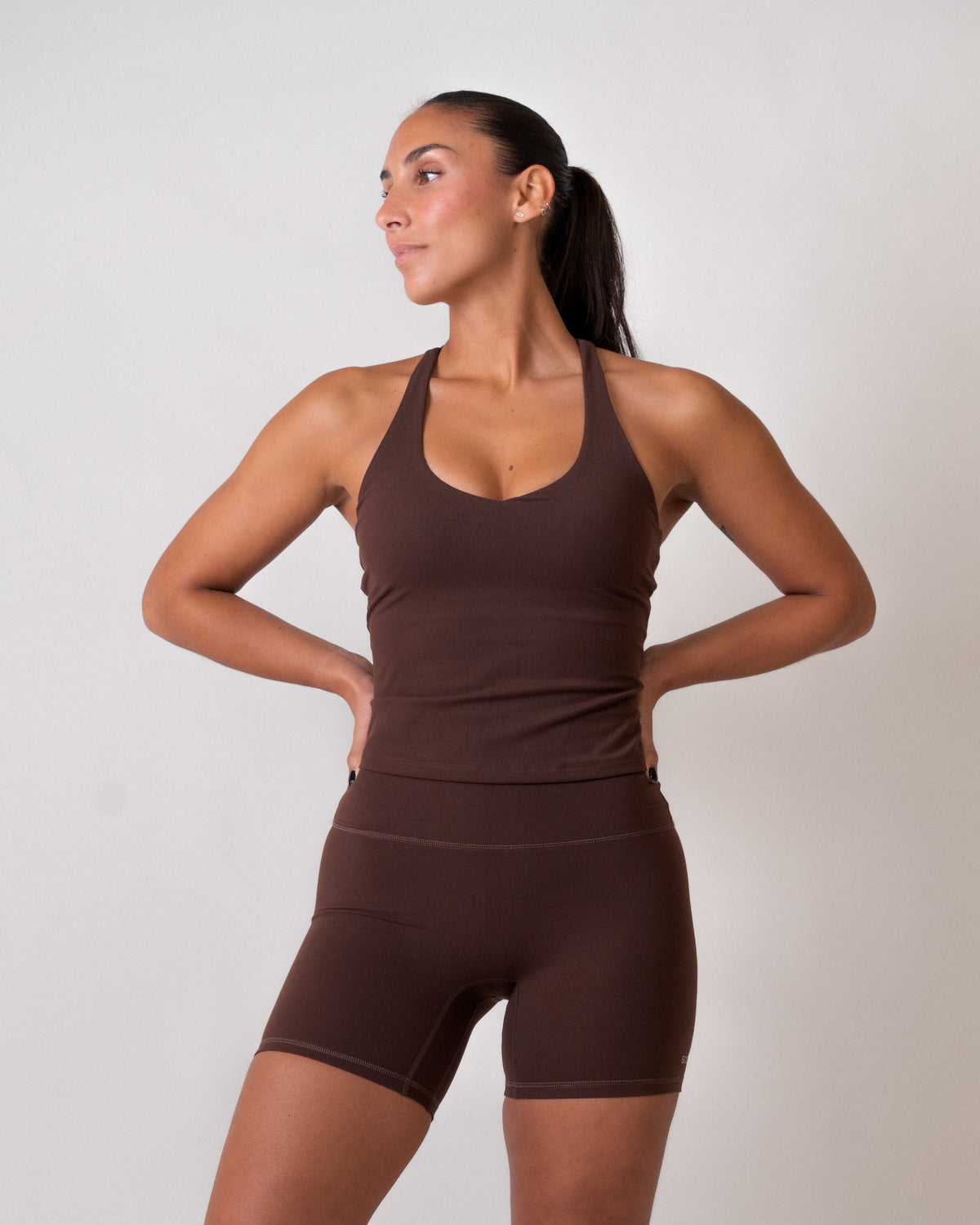 Biker Shorts - High Waist - Brown (Coming soon)