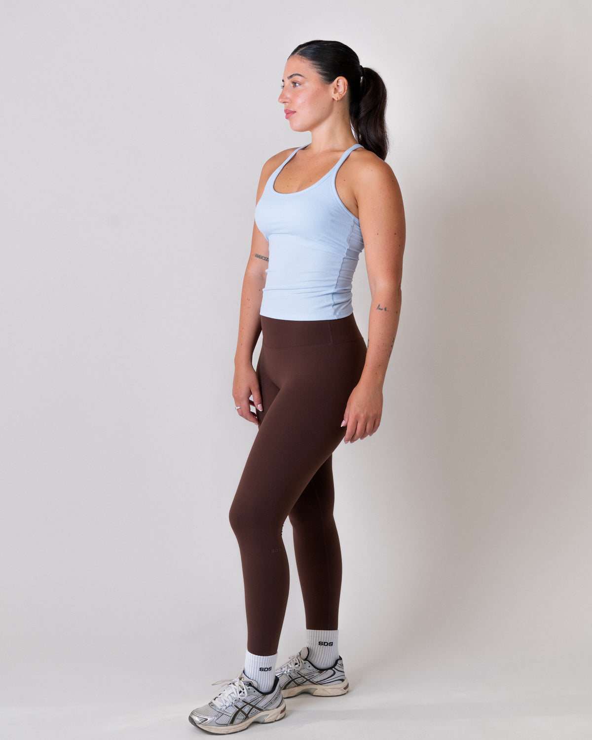 Racer Tank - basis Natural Fiber - Sky Blue
