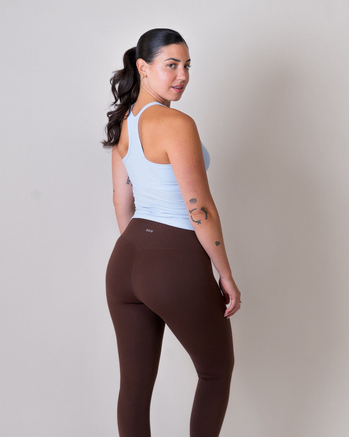 Racer Tank - basis Natural Fiber - Sky Blue