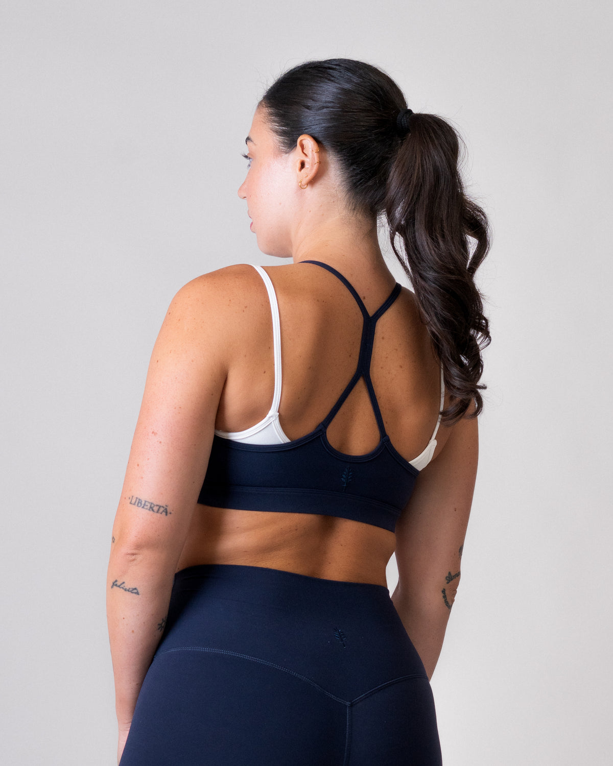 Double Layer Racer Back Bra - Navy Blue- White - SculptFlex (Coming Soon)