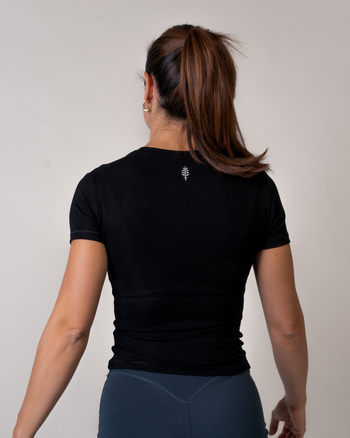 Short Sleeve Shirt  - basis Lyocell -Black