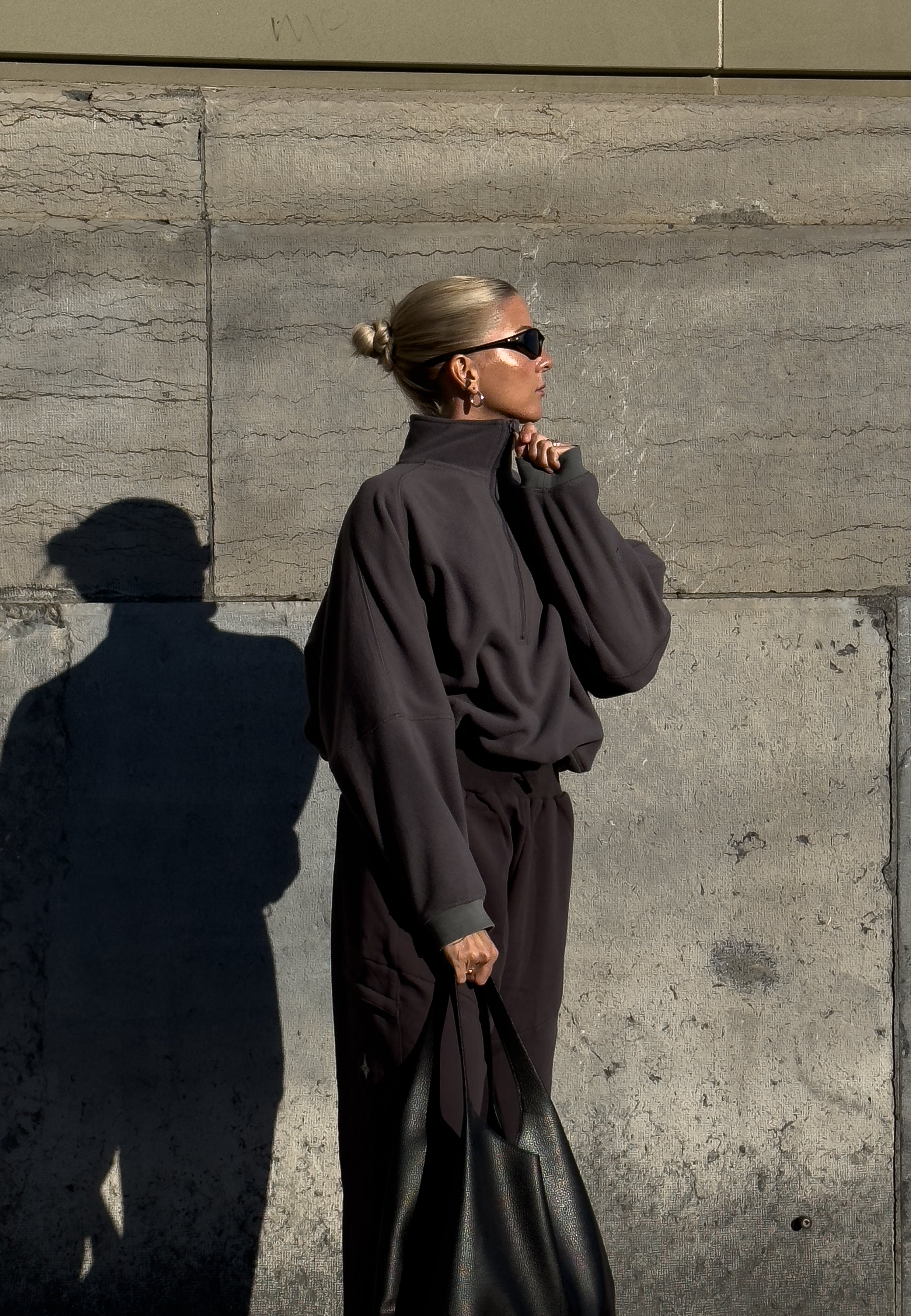 Half Zip Fleece Pullover - Deep Grey