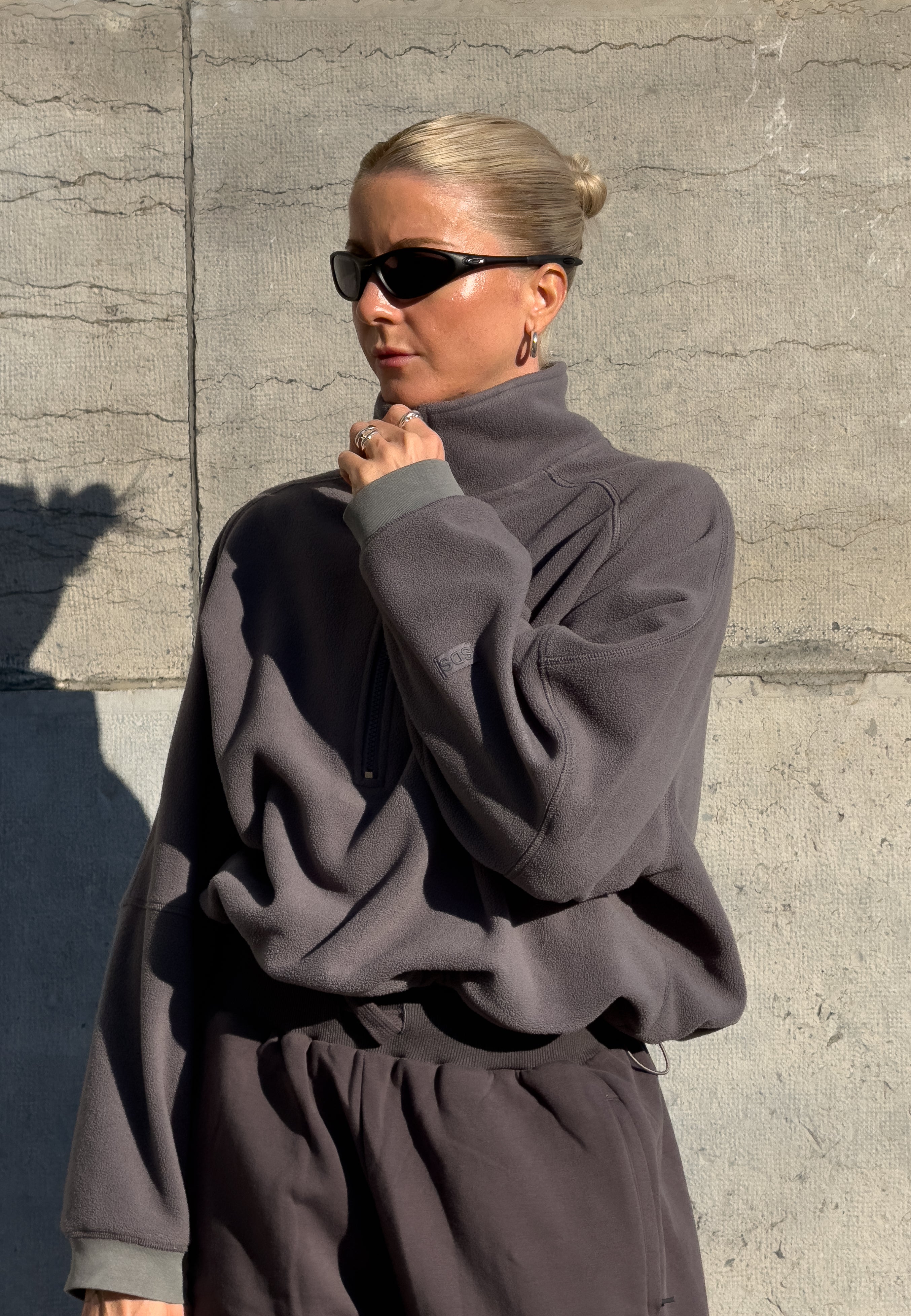 Half Zip Fleece Pullover - Deep Grey