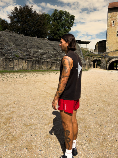 PRE-ORDER Split Running Shorts - Burnt Red