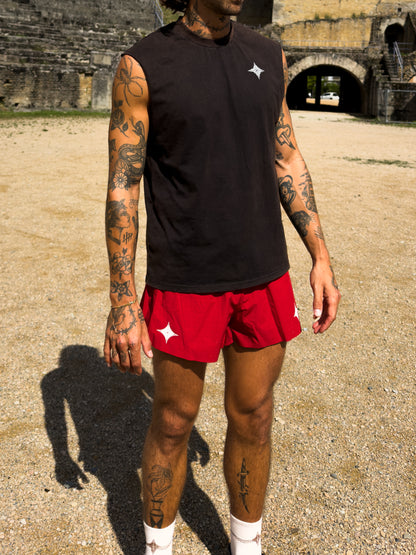 PRE-ORDER Split Running Shorts - Burnt Red