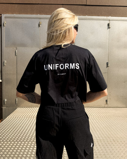 Cropped UNIFORM Perform T - Black
