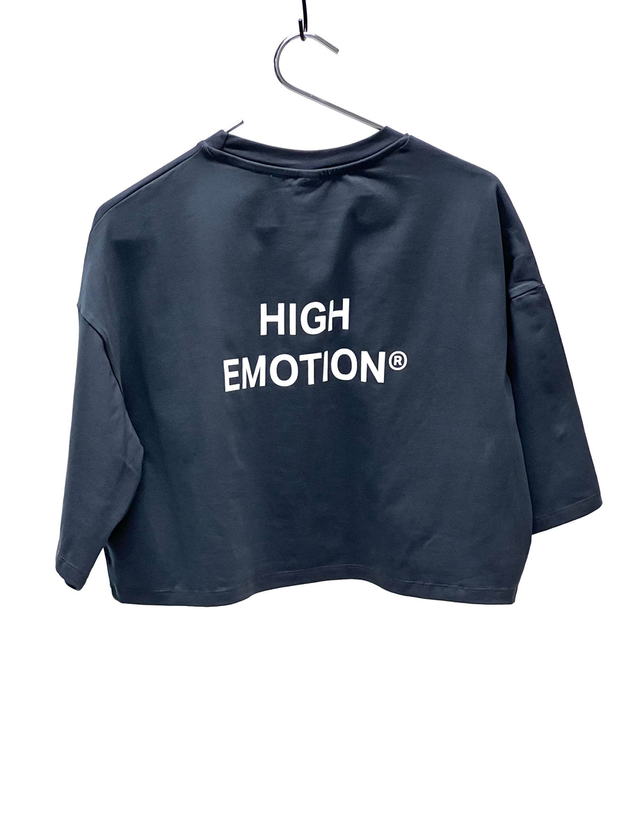 Womens 3Q Shirt - High Emotion - Charcoal
