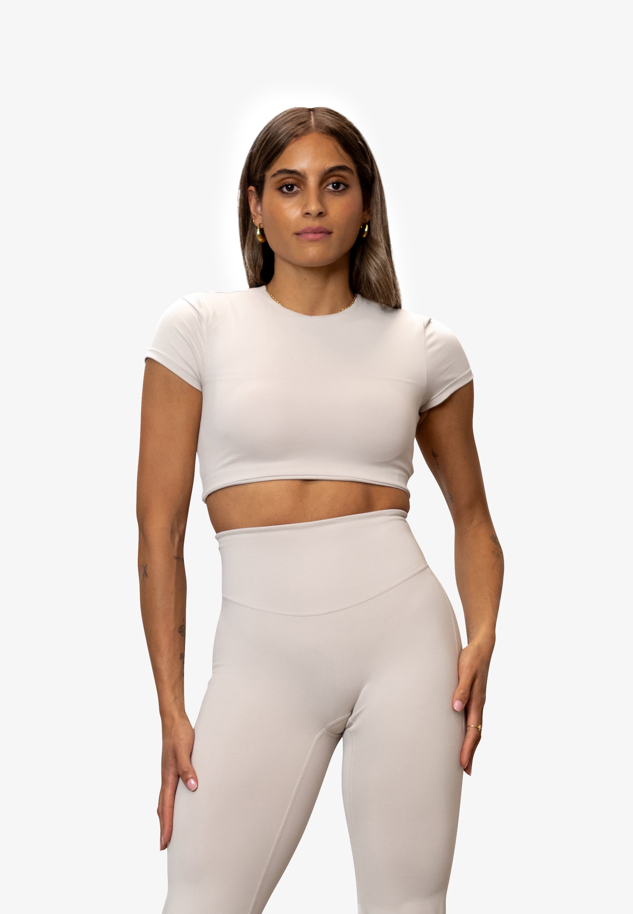 Open Back Short Sleeve - Pearl