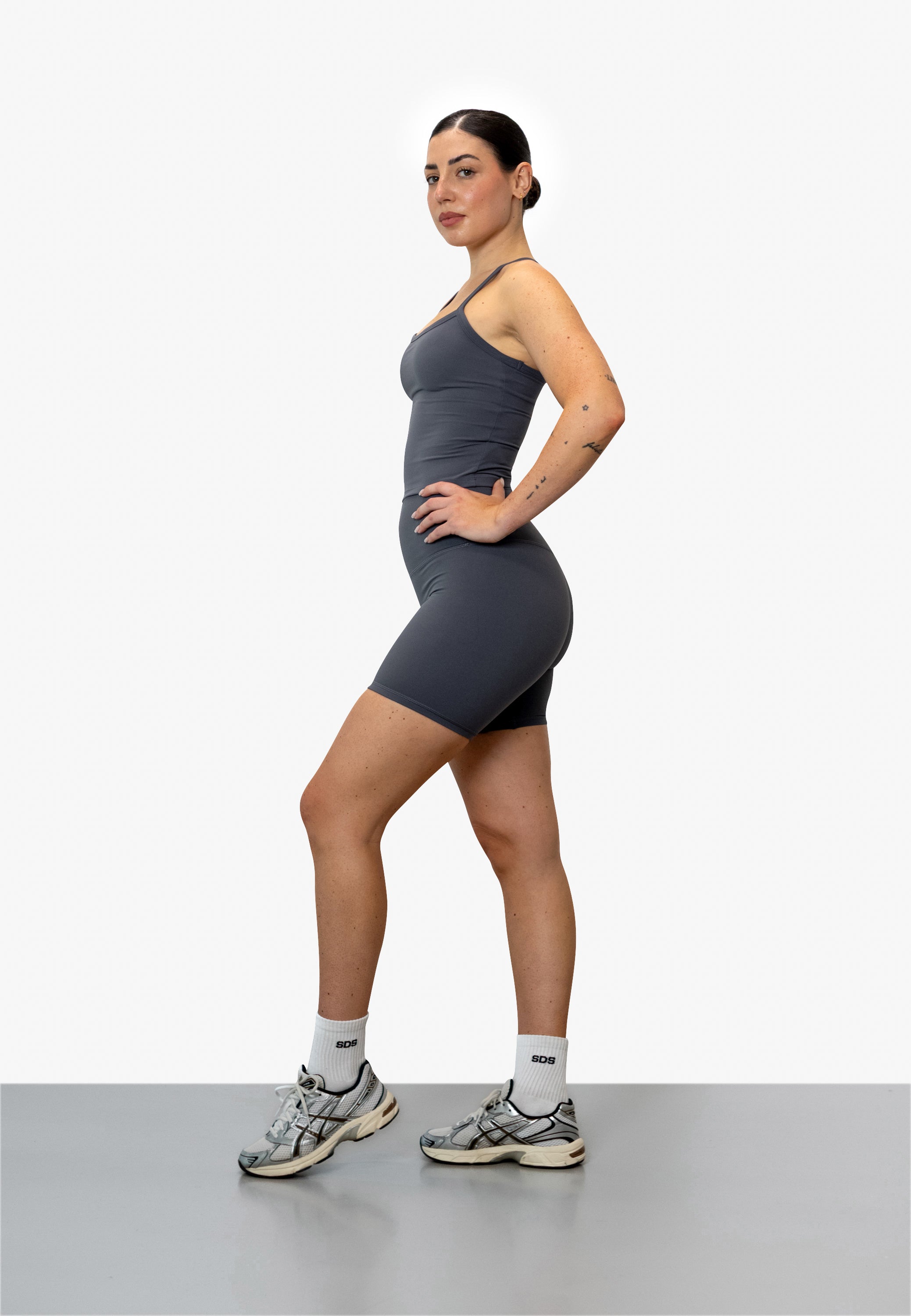 Biker Shorts mid length V3 - Deep Grey