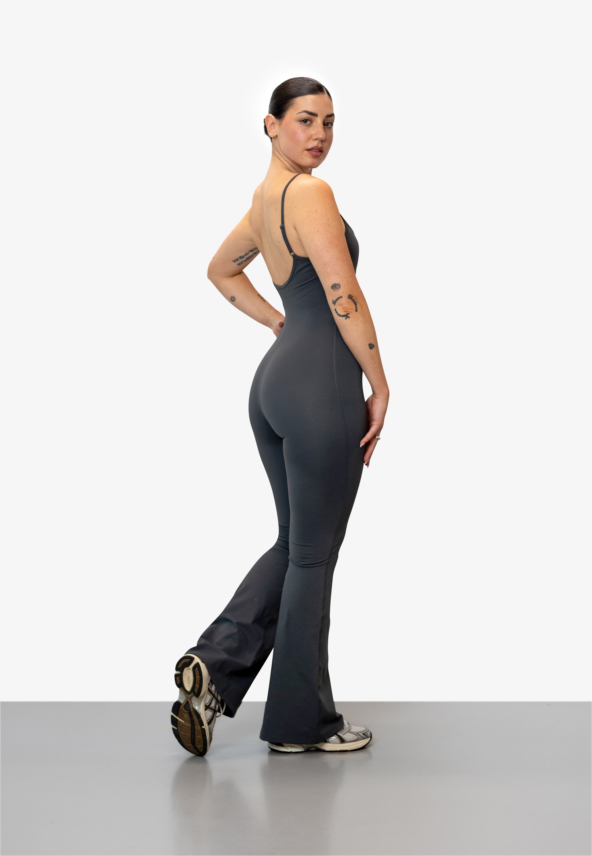 Flare Jumpsuit - Deep Grey