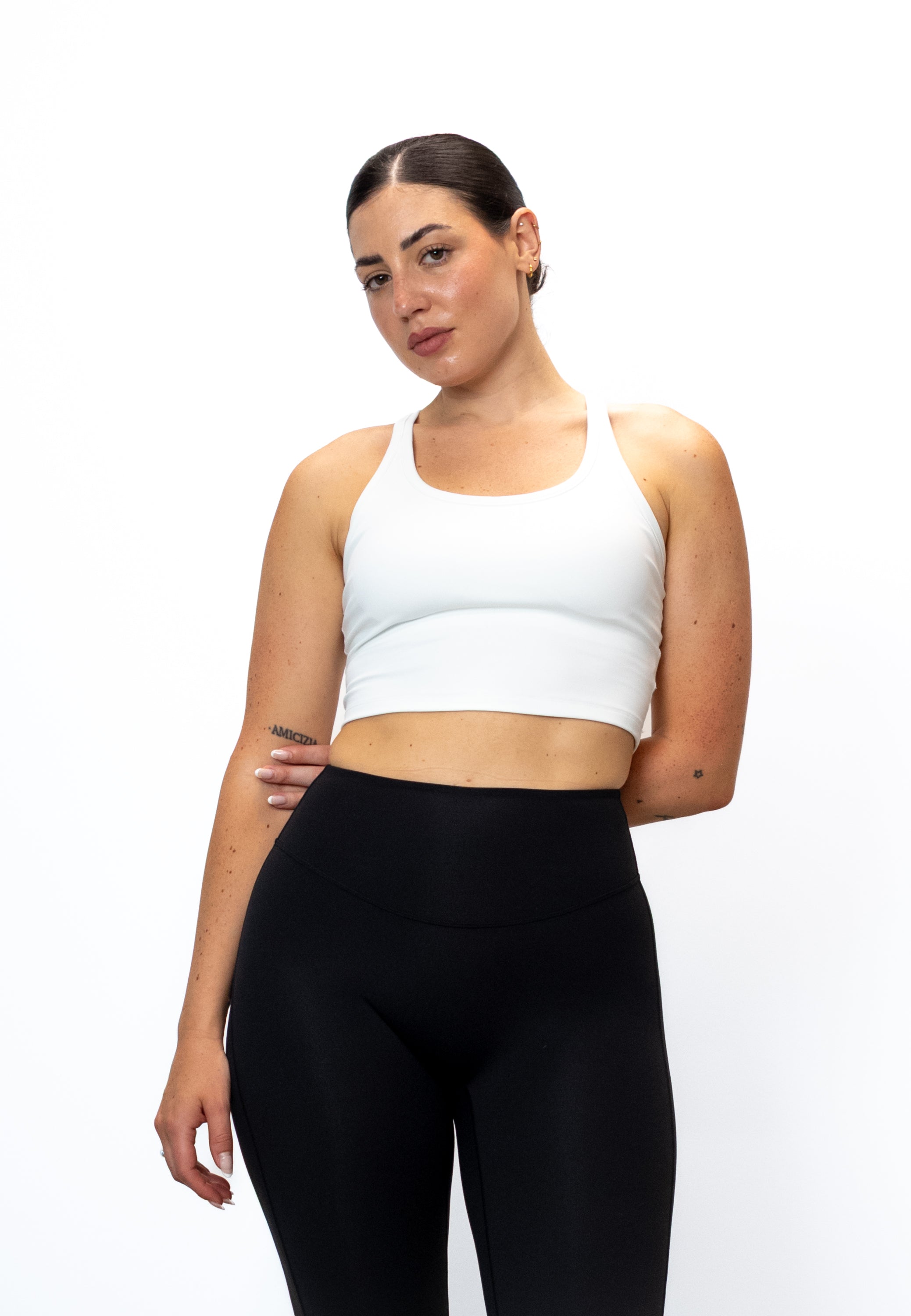 Y Back Top - White