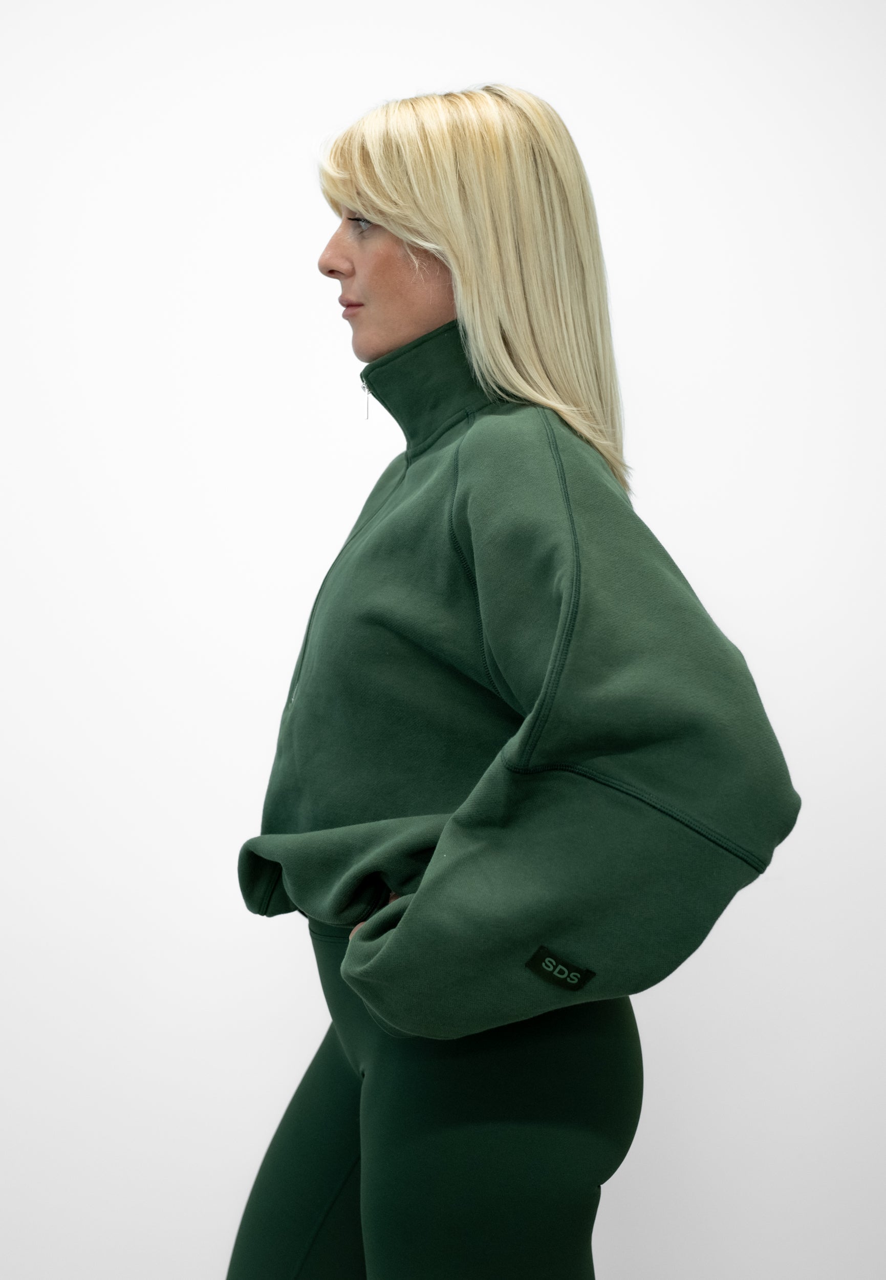 Half Zip Pullover - Ever Green