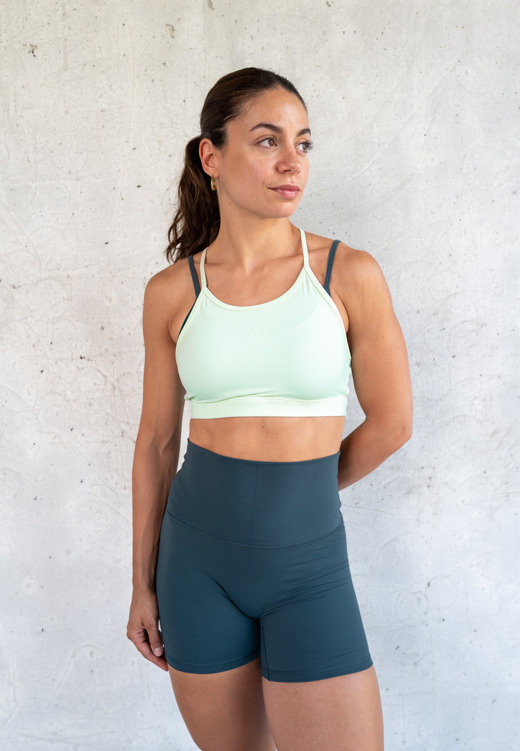 Double HN Bra Racer Back - Soft Lime - SculptFlex