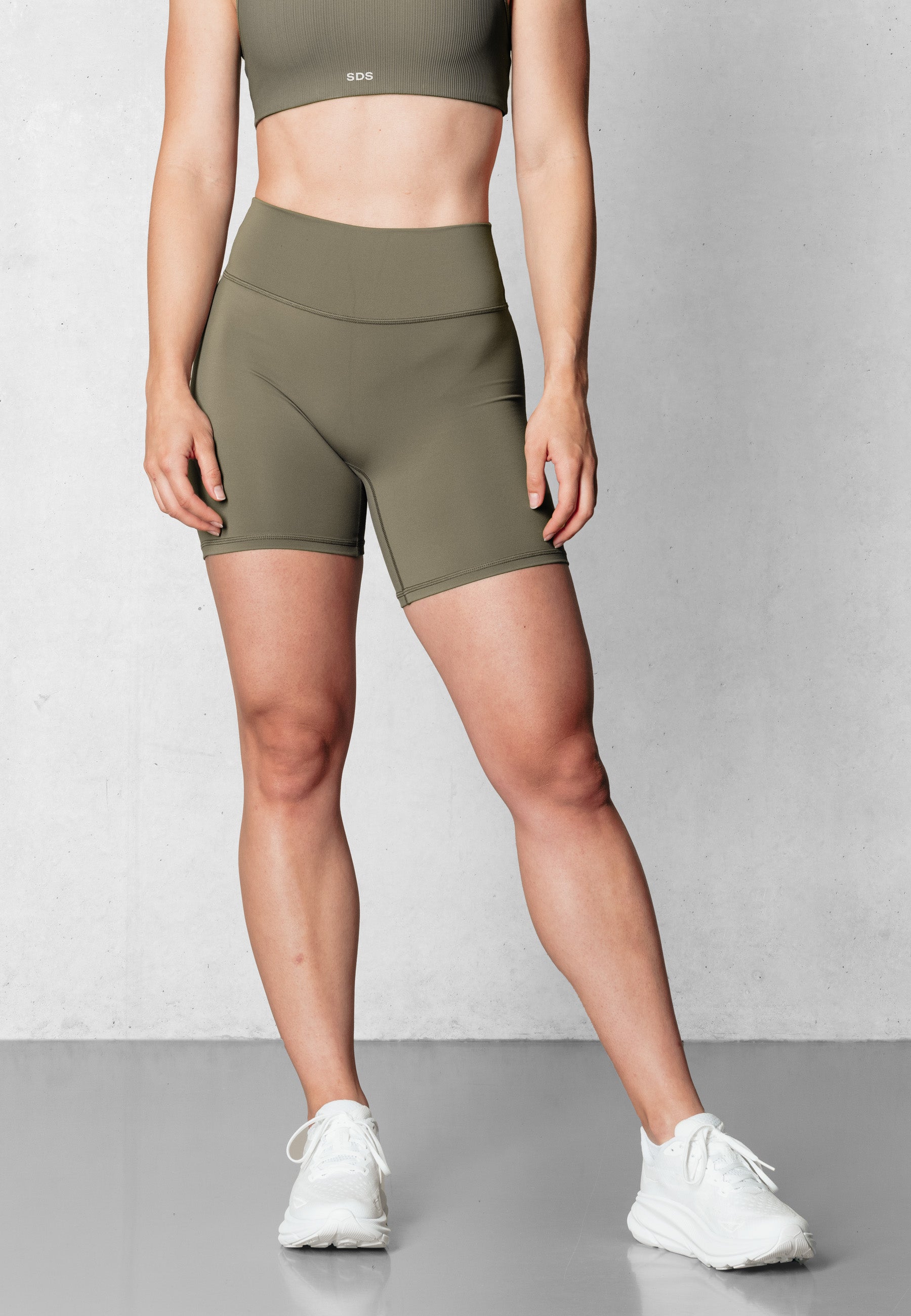 Biker Shorts mid length - Army Green