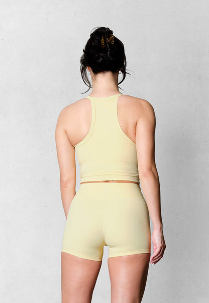 Essential High Neck Top - Summer Breeze Yellow