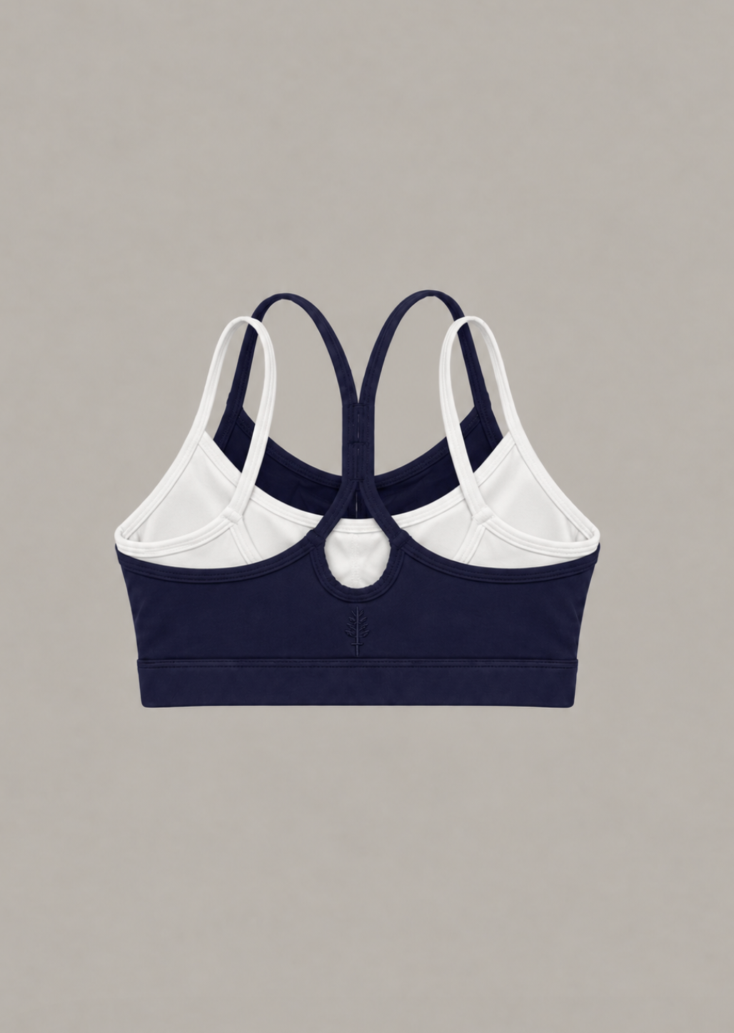 Double Layer Racer Back Bra - Navy Blue- White - SculptFlex (Coming Soon)
