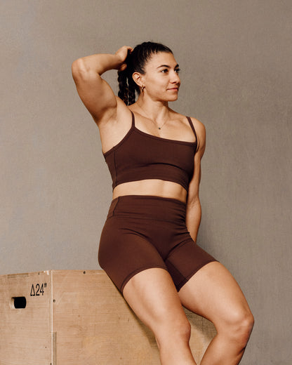 V2 Cropped Tank - Chocolate Brown