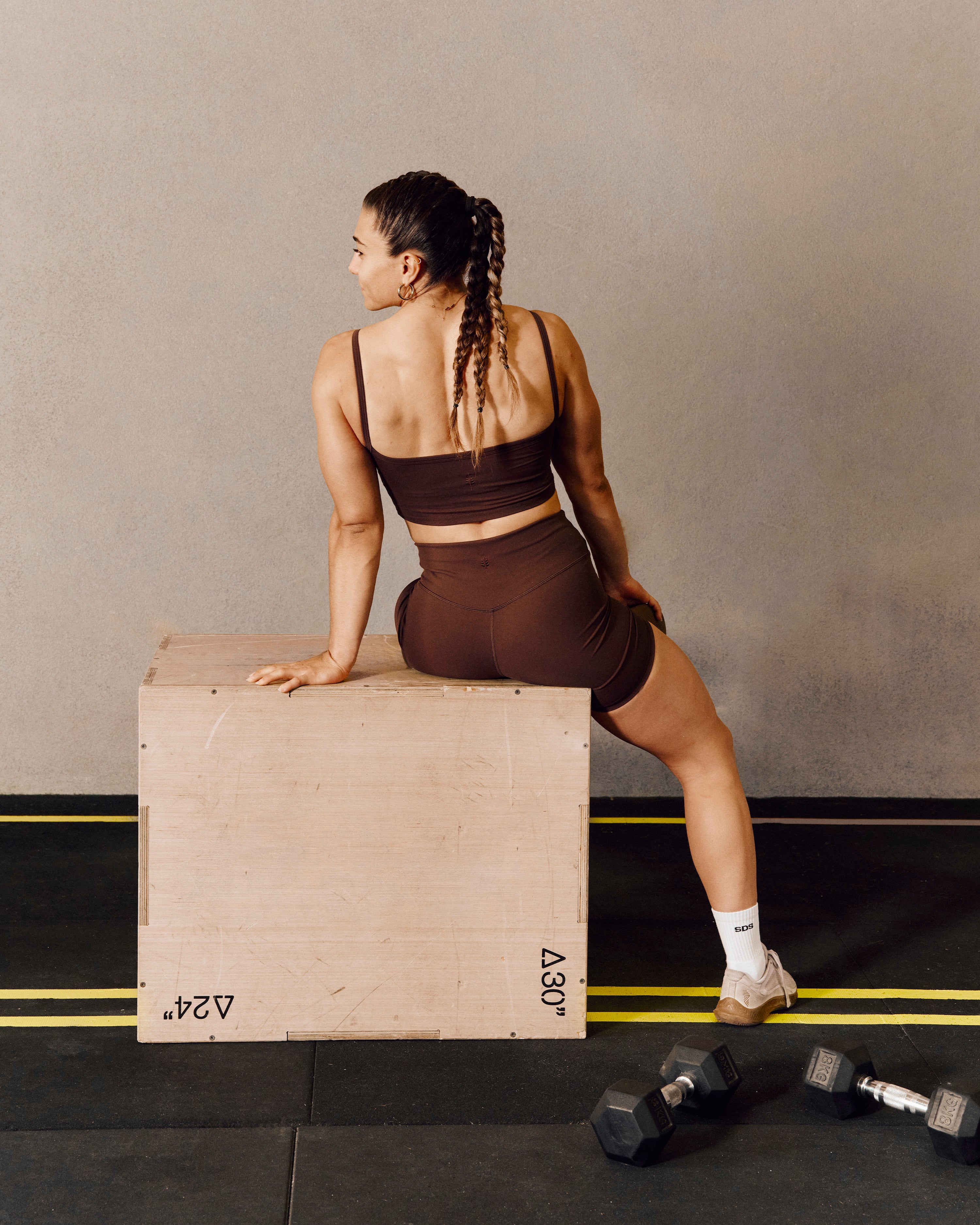 V2 Cropped Tank - Chocolate Brown