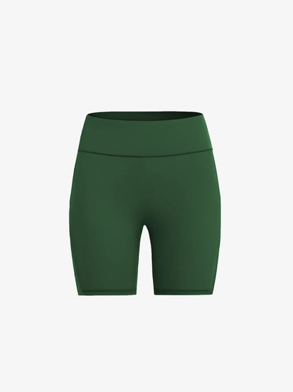 Luxe Impact Biker Shorts - Ever Green