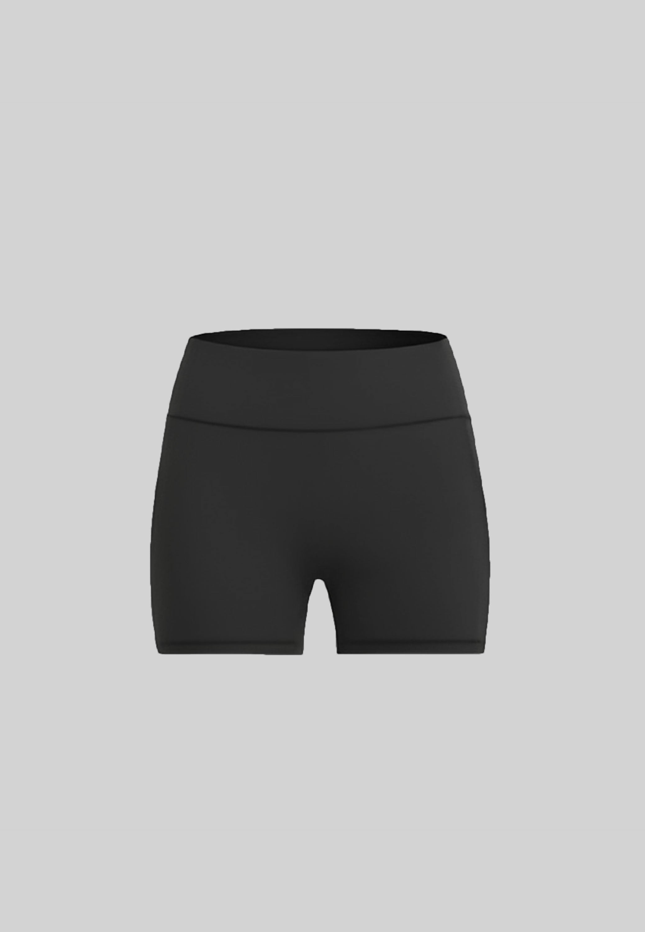 Mid Length Booty Shorts - Black