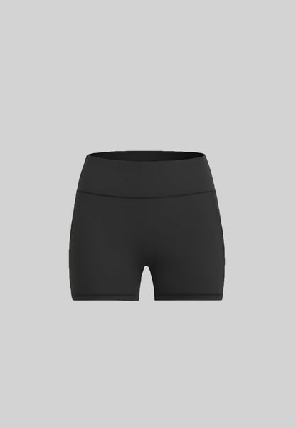 Mid Length Booty Shorts - Black