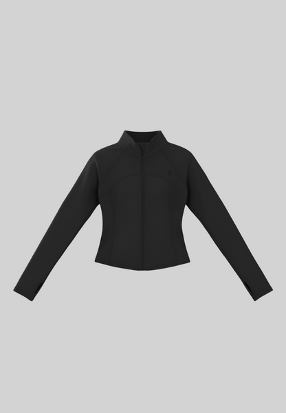 Light Fleece Zip Jacket - Black