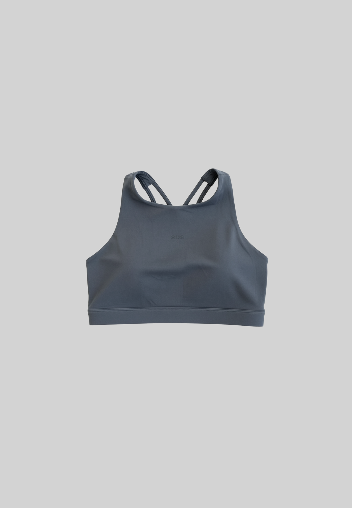 Hybrid High Neck Bra - Deep Grey
