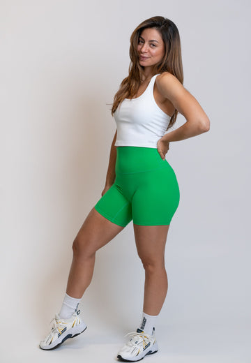 Biker Shorts Mid Length - Vibrant Green