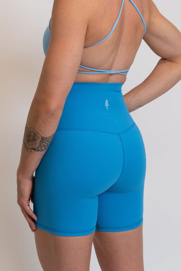 Biker Shorts Mid Length - Vibrant Blue