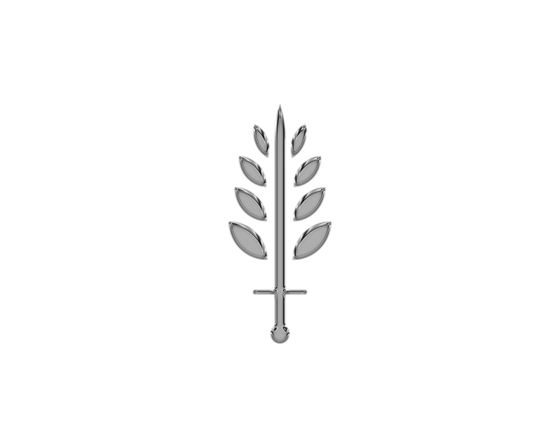Le symbole SDS d’origine composé d’une épée et de feuilles