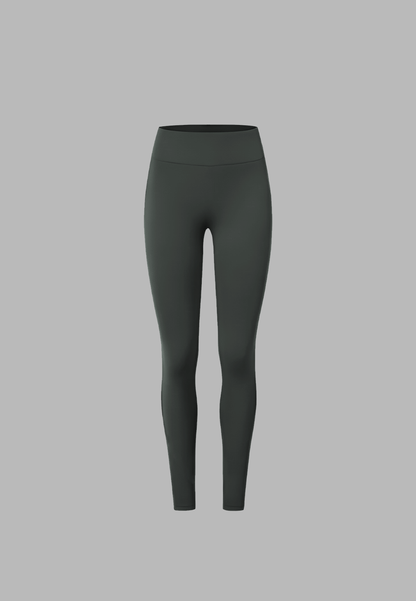 Luxe Tights- Full Length- Impact Fabric - Stone Green