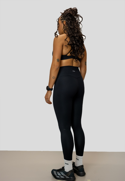 Hybrid High Neck Bra - Black