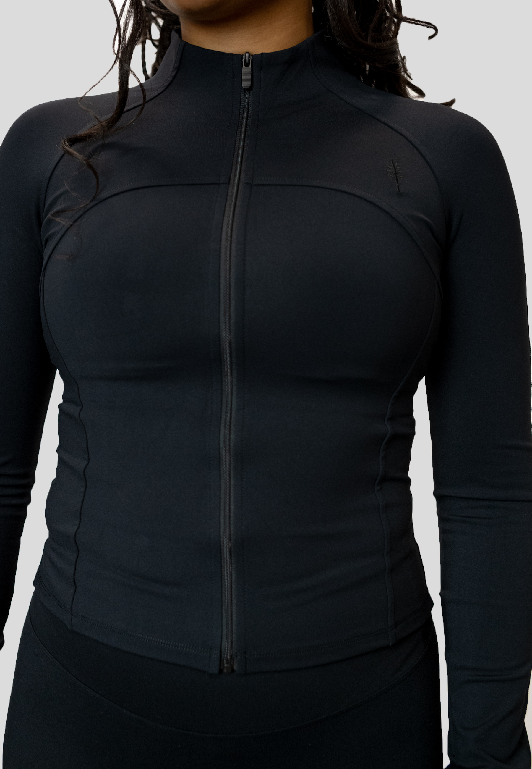 Light Fleece Zip Jacket - Black