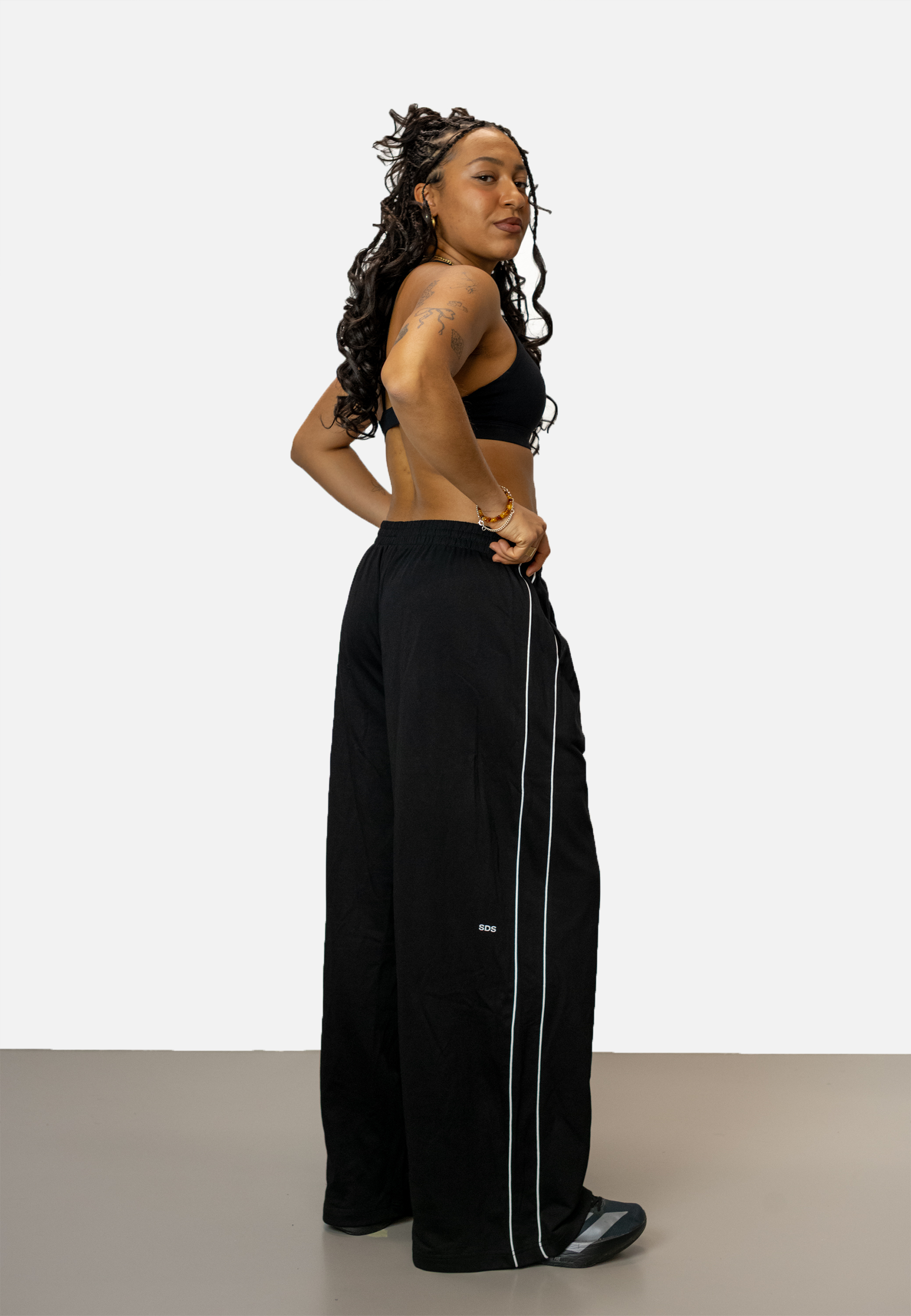 Oversized Wide Leg Pants - Black