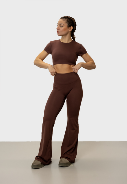 V2 Flare Leggings - Hidden Scrunch - Brown