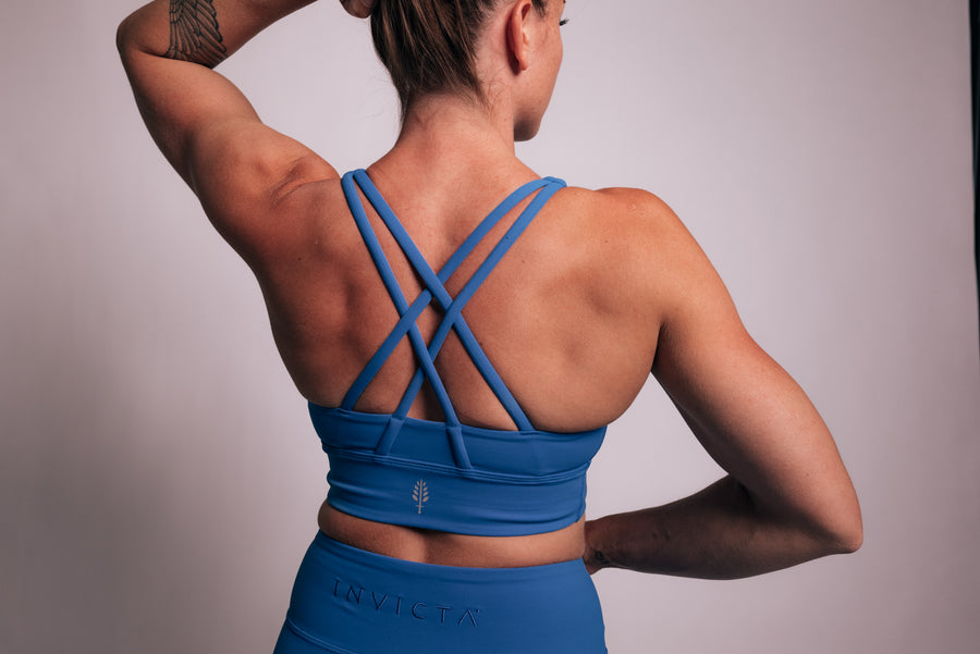 Impact Run Bra- Cerulean Blue - Swiss Designer Sport